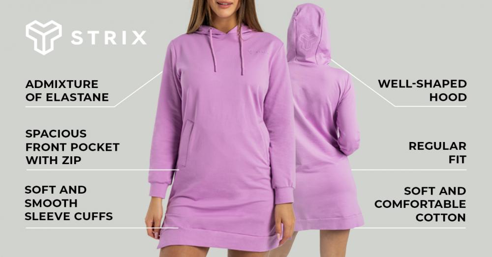 Women‘s ALPHA Longline Hoodie Amethyst - STRIX