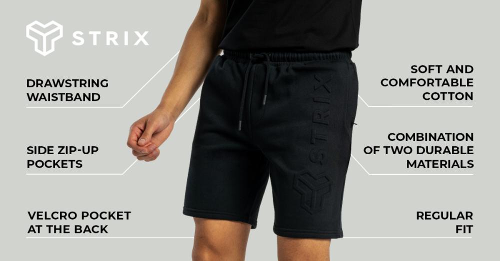 Embossed Shorts Black - STRIX