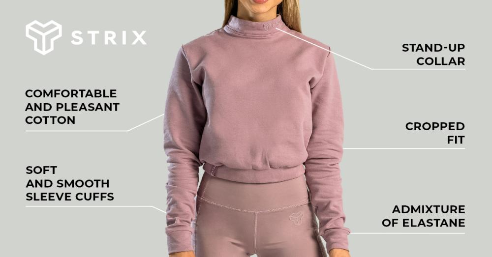 Women’s Essential High-Neck Jumper Mauve - STRIX