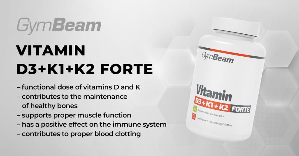 Vitamin D3+K1+K2 Forte - GymBeam