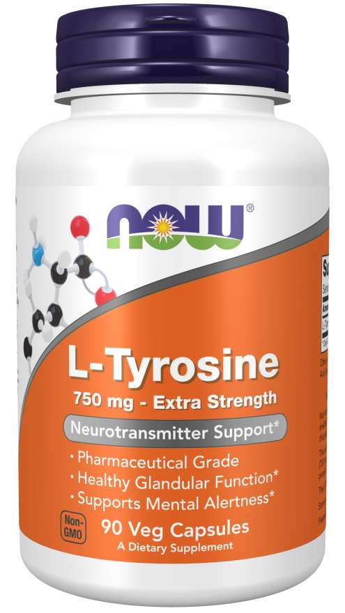 L-Tyrosine 750 mg Extra Strength - NOW Foods