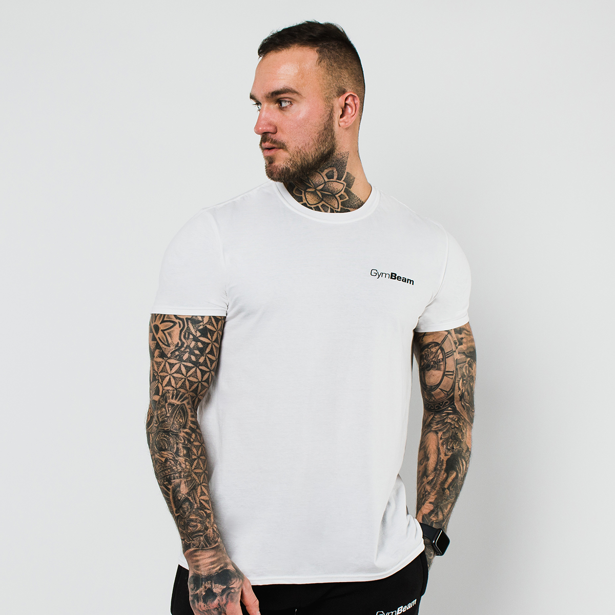 Men‘s Basic T-Shirt White - GymBeam