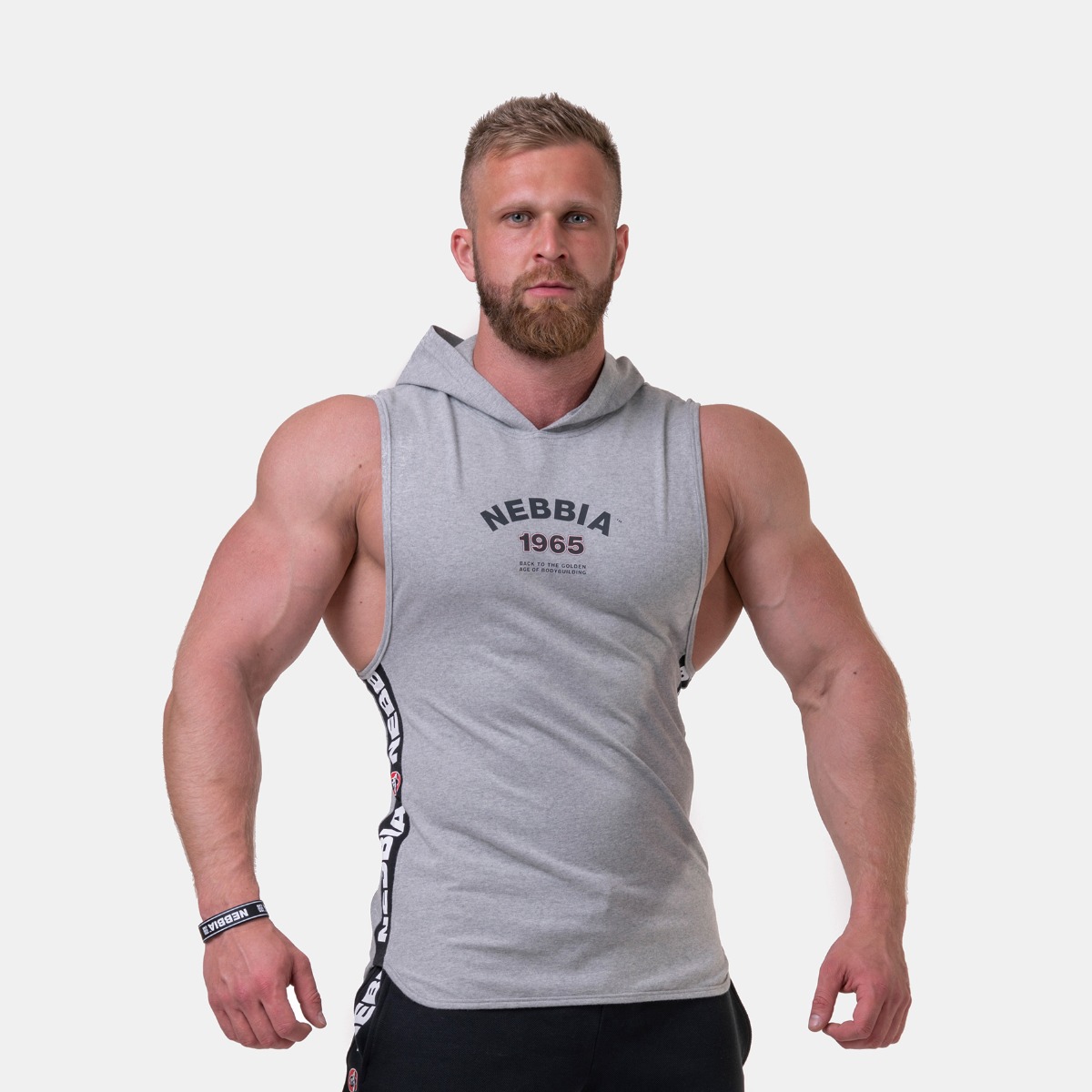 Men‘s Hooded Tank Top Grey - NEBBIA