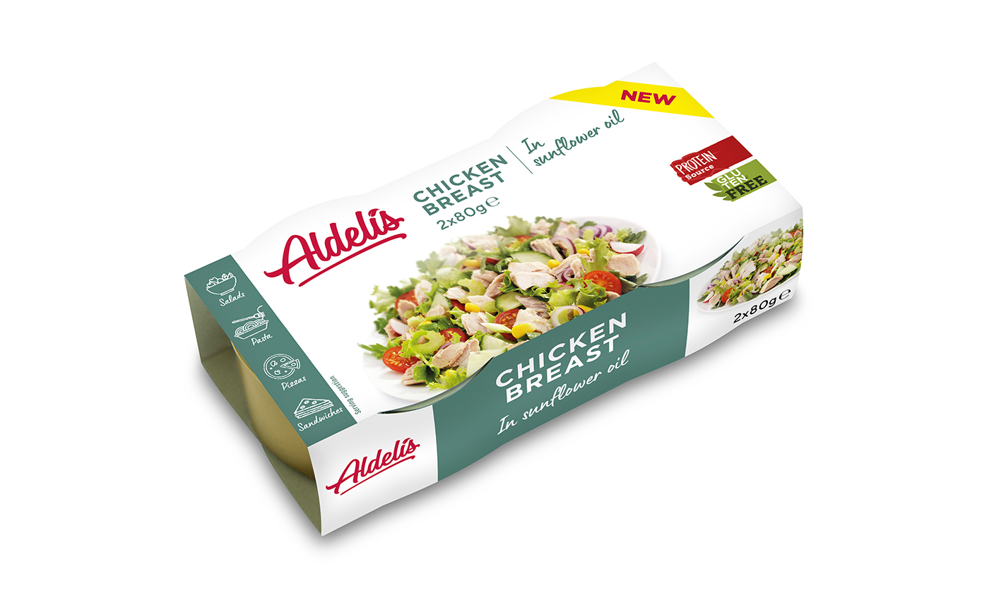 Chicken Breast Fillet in Sunflower Oil 2x80 g - Aldelis