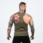 Men’s Stringer Tank Top Heather Olive Green - GymBeam