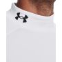 Men‘s ColdGear Armour Fitted Mock Long-Sleeve T-Shirt White - Under Armour