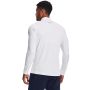 Men‘s ColdGear Armour Fitted Mock Long-Sleeve T-Shirt White - Under Armour