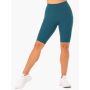 Women‘s Reset High-Waisted Pocket Bike Shorts Teal - Ryderwear