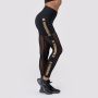 Women‘s Intense Gold Mesh Leggings Black - NEBBIA