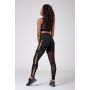 Women‘s Intense Gold Mesh Leggings Black - NEBBIA