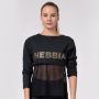 Women‘s Intense Mesh Sports Top Black - NEBBIA