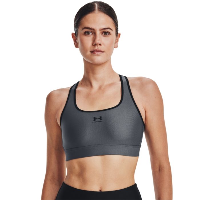 Armour Mid Padless Sports Bra Grey - Under Armour