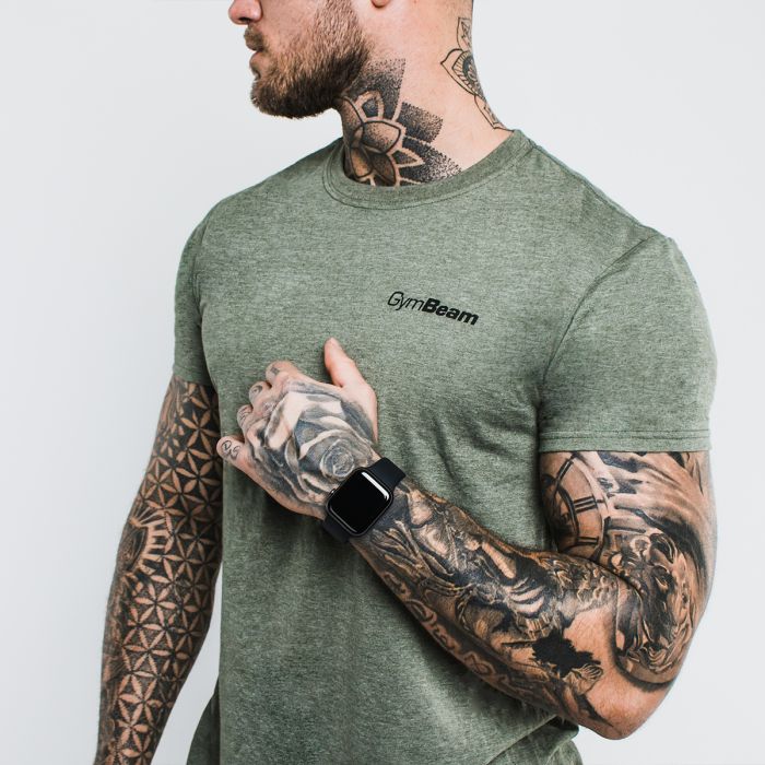 Men‘s Basic T-Shirt Heather Military - GymBeam