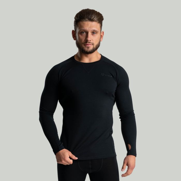 MERINO I Long Sleeve T-Shirt Black - STRIX