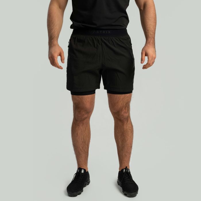 2in1 Shorts Black - STRIX