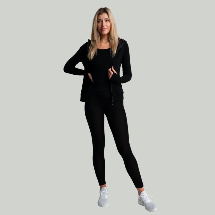 Women‘s MERINO I Zip Hoodie Black - STRIX