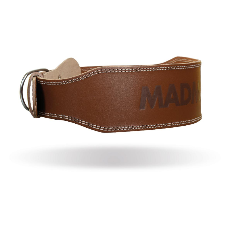 Full Leather Fitness Belt Chocolate Brown - MADMAX