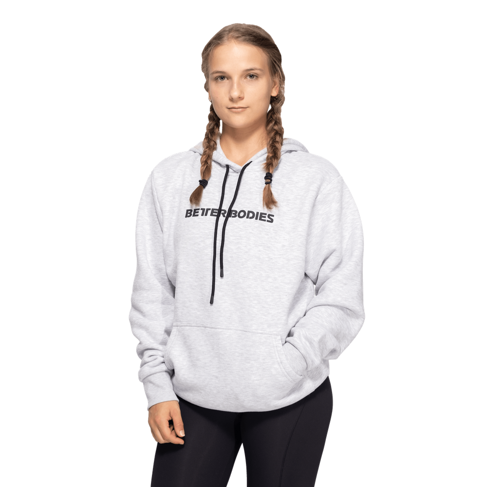 Women‘s Hoodie Logo Light Grey Melange - Better Bodies