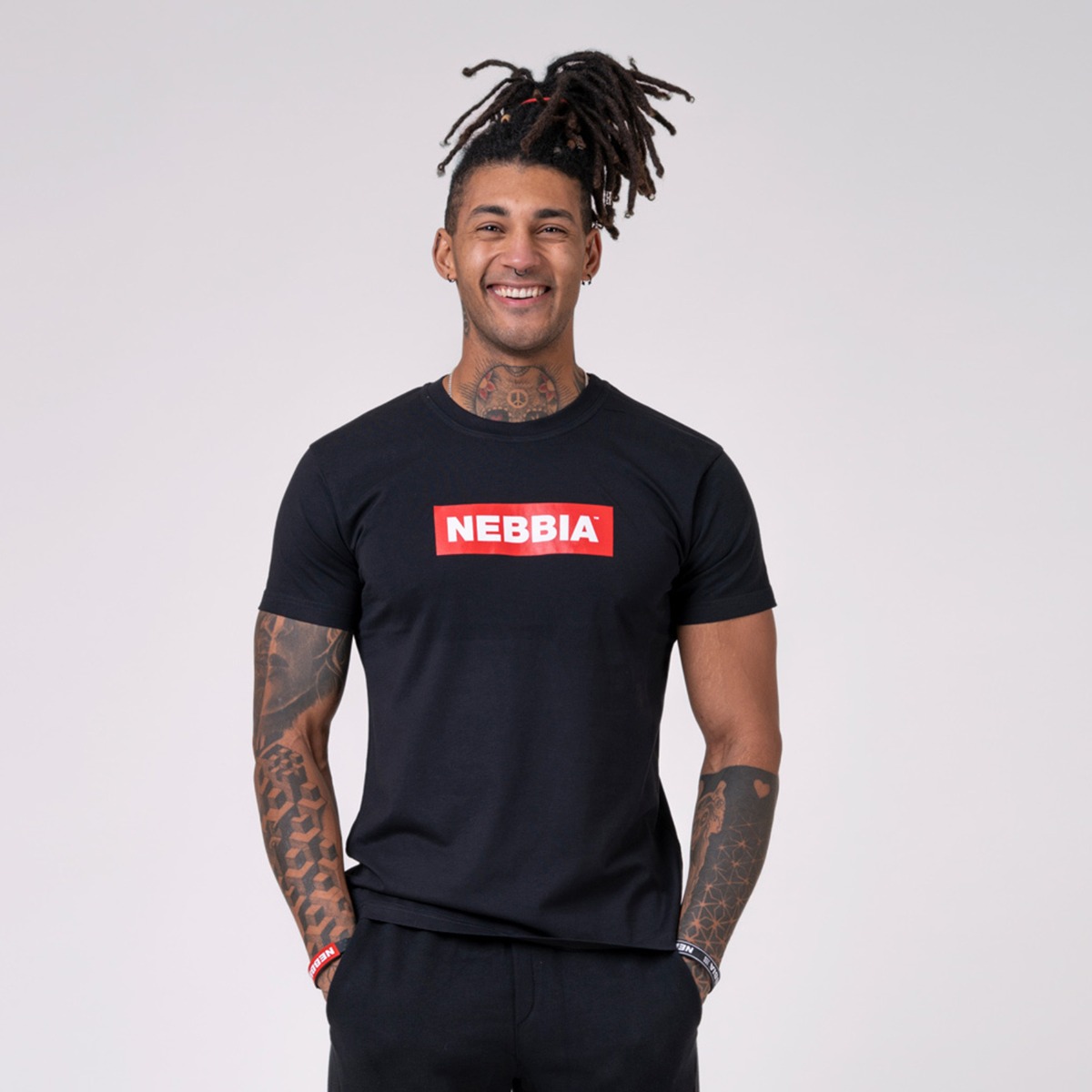 Men‘s Basic T-Shirt Black - NEBBIA