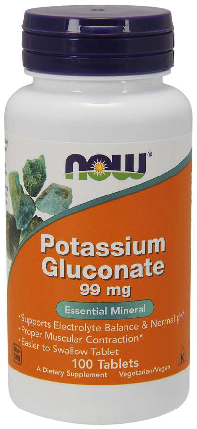 Potassium gluconate 99 mg - NOW Foods