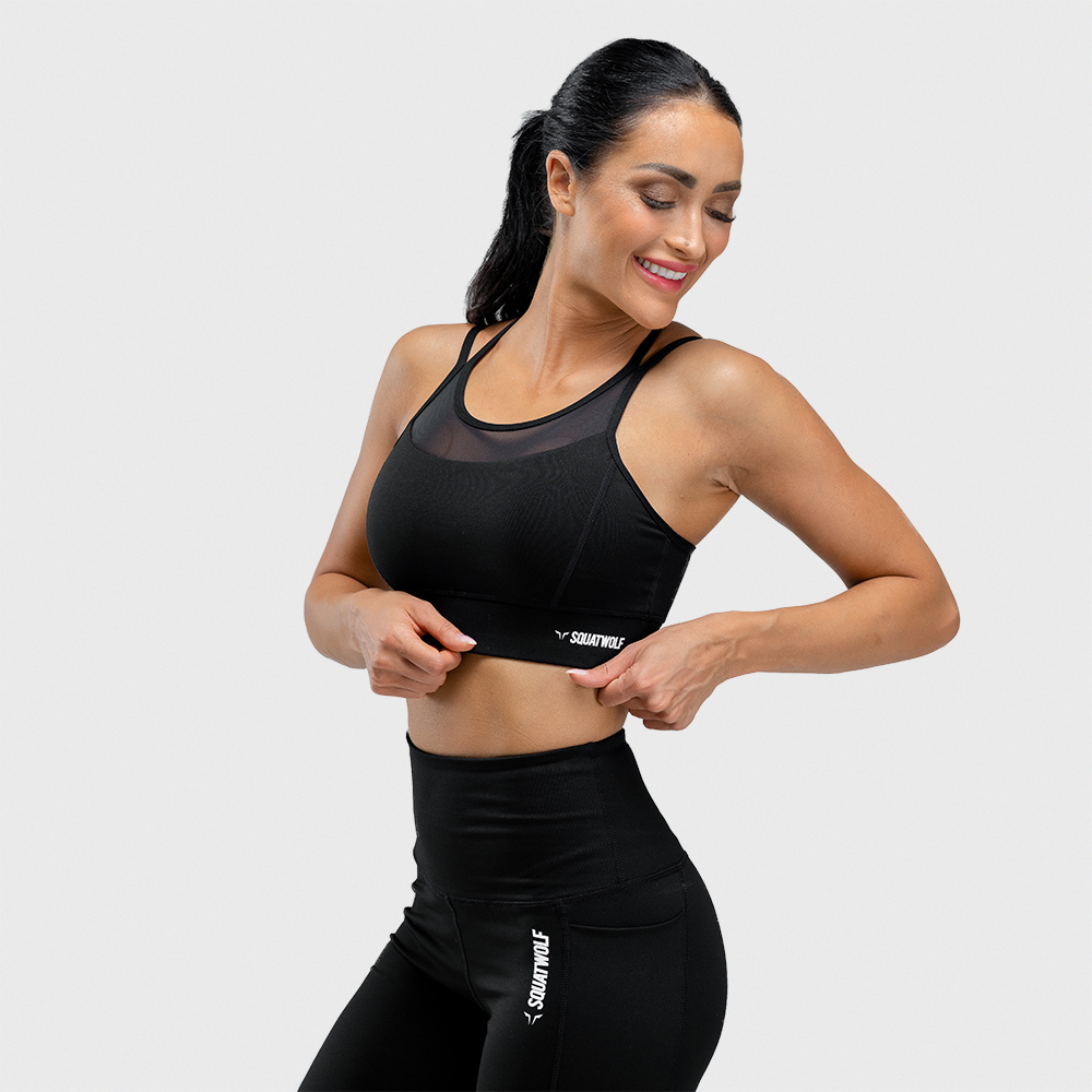 We Rise Sports Bra Black - SQUATWOLF