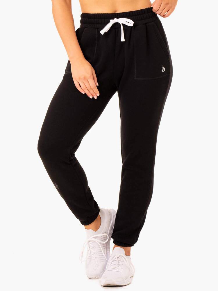 Women‘s Ultimate High Waisted Joggers Black - Ryderwear