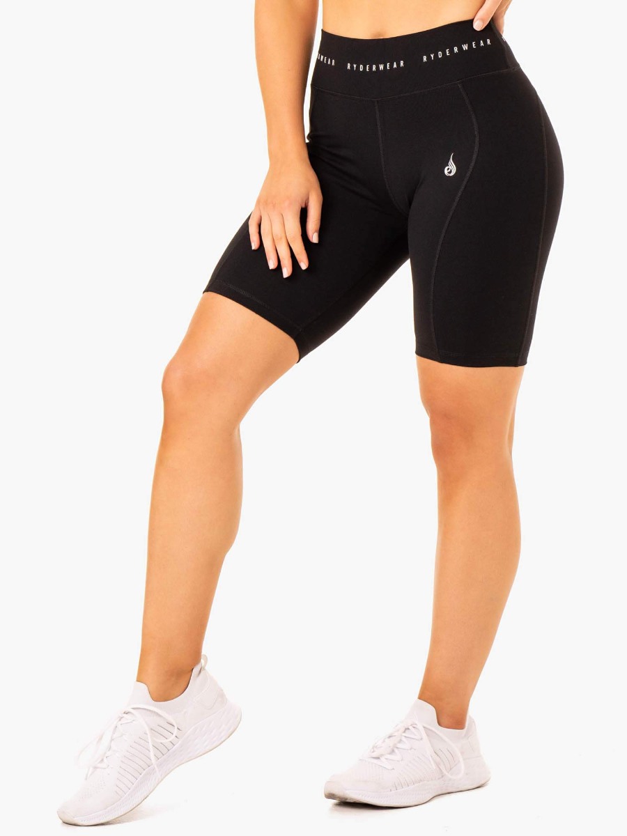 Women‘s Reflex High Waisted Biker Shorts Black - Ryderwear