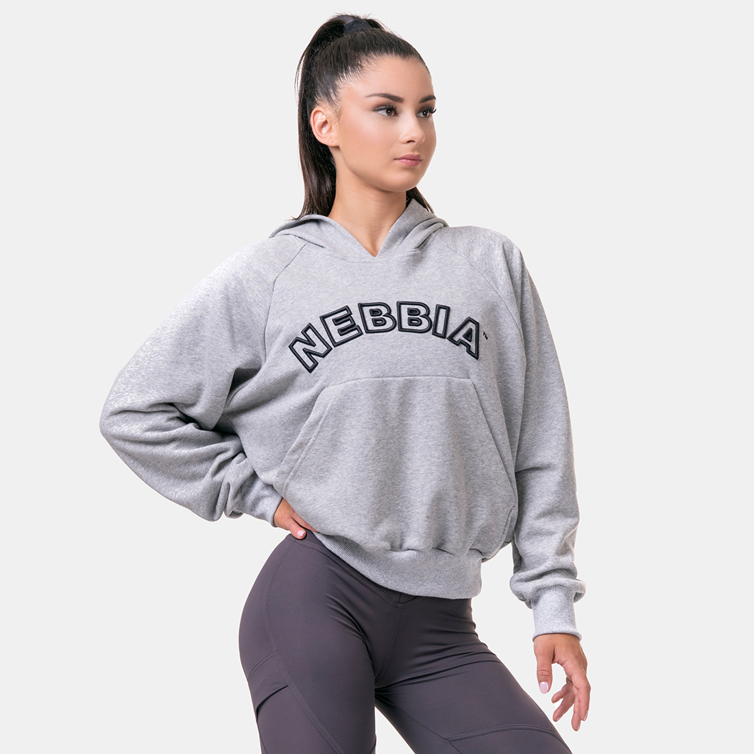 Women‘s Iconic Hero Hoodie Grey - NEBBIA