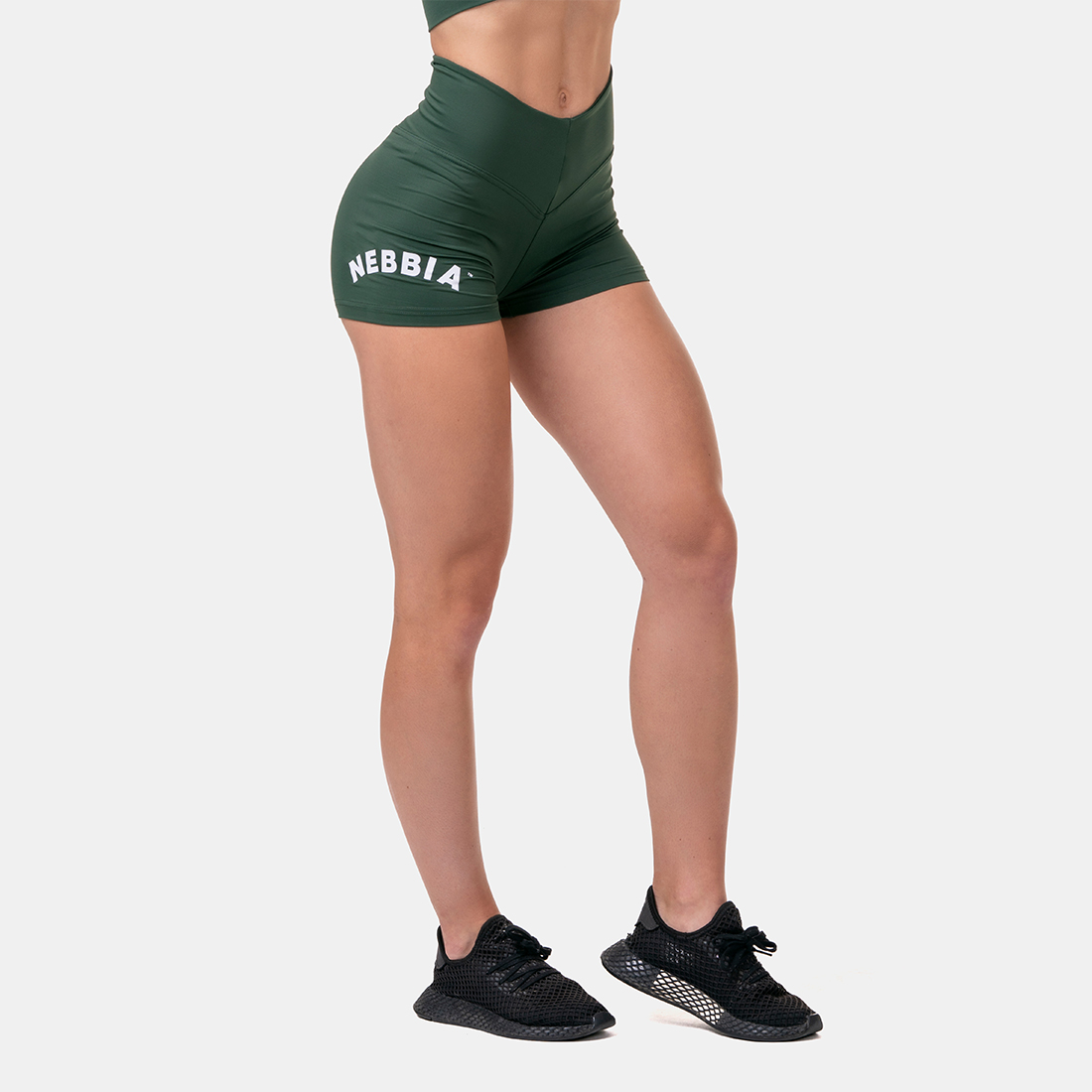 Women‘s Classic Hero High Waist Shorts Green - NEBBIA