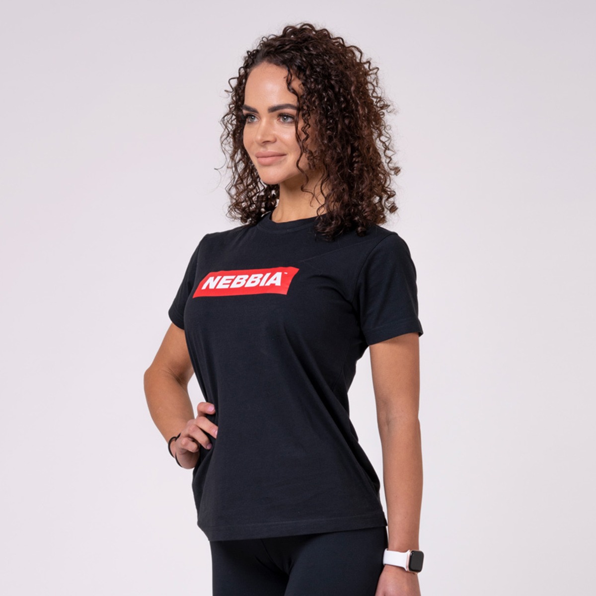 Women‘s Basic T-Shirt Black - NEBBIA