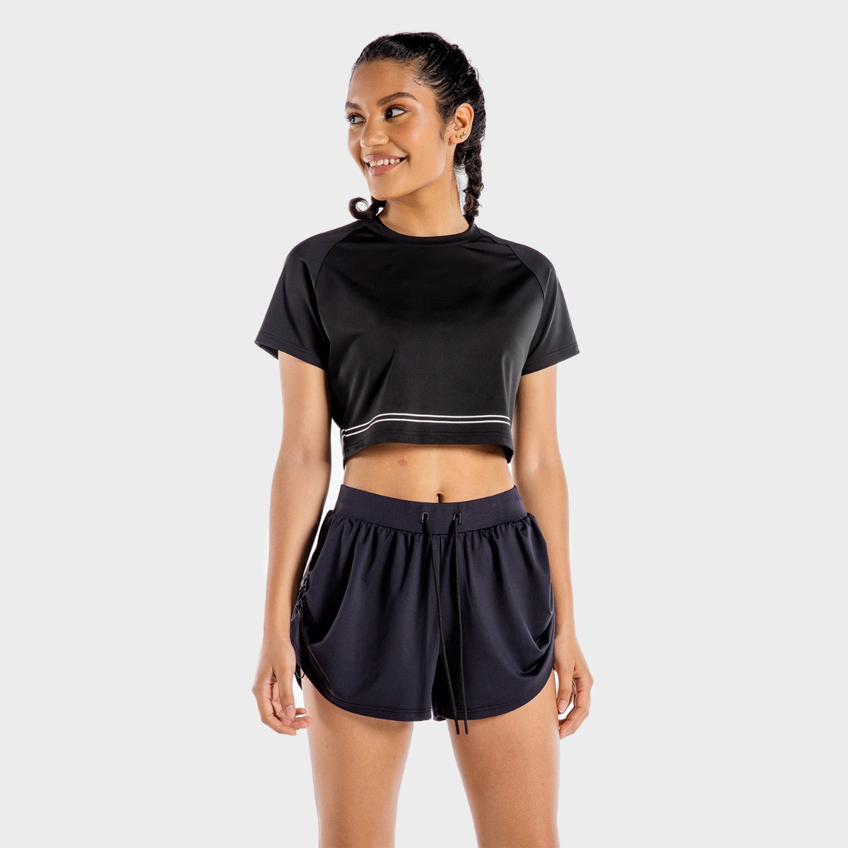 Women‘s Flux CropTop Onyx - SQUATWOLF