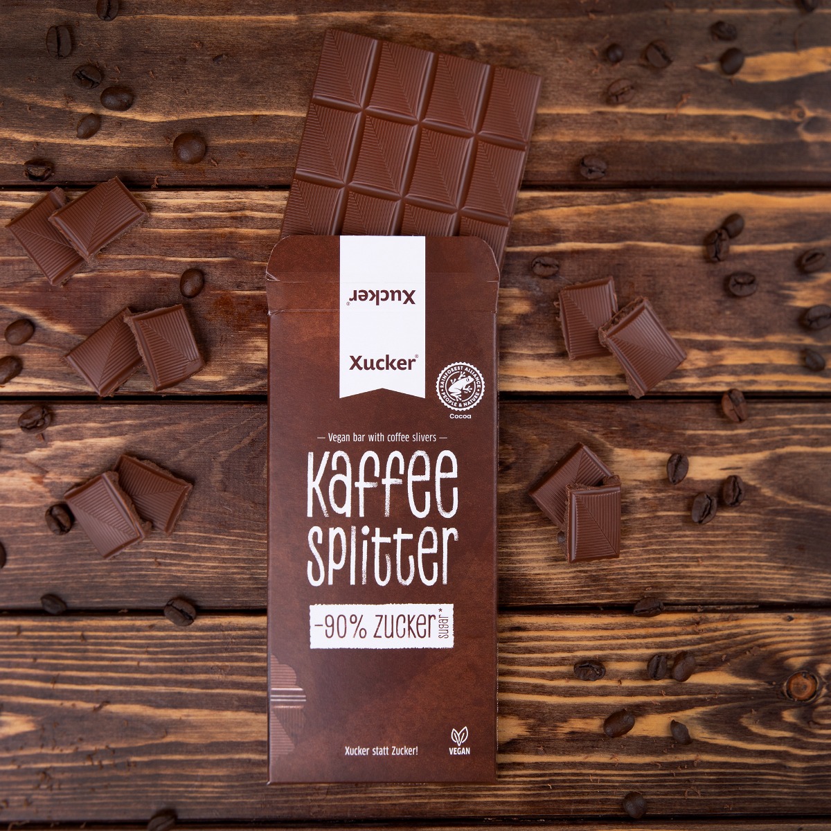 Vegan Chocolate with Coffee Beans - Xucker